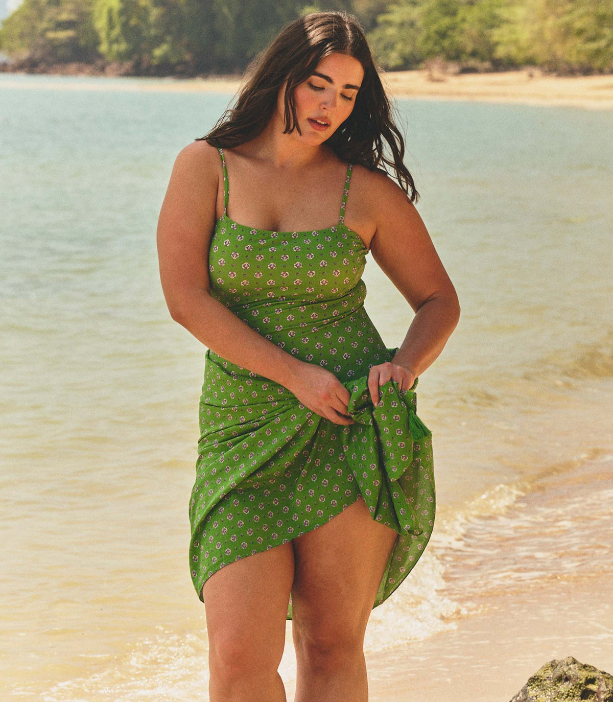 Cascais Sarong in Vert Cadiz Foulard, view 6