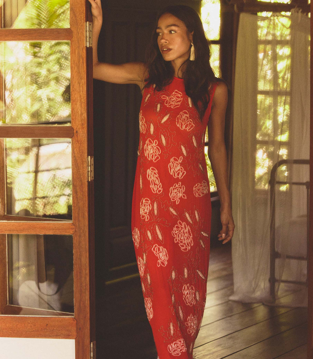 Chandra Dress in Orange Citrine, view 2