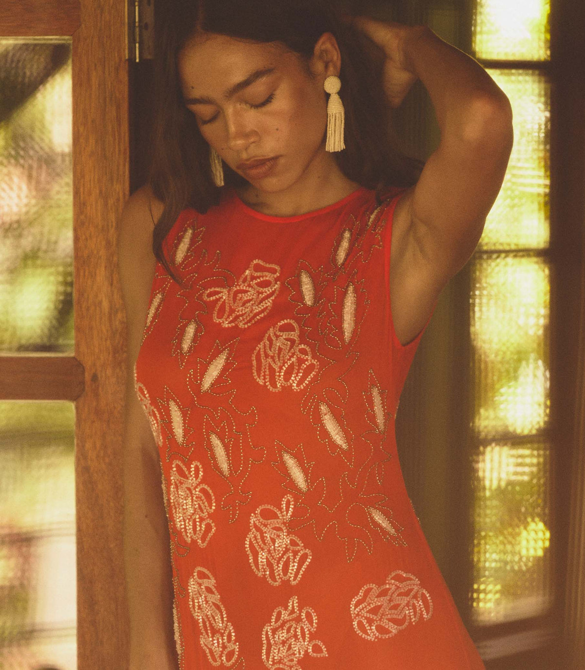 Chandra Dress in Orange Citrine, view 4