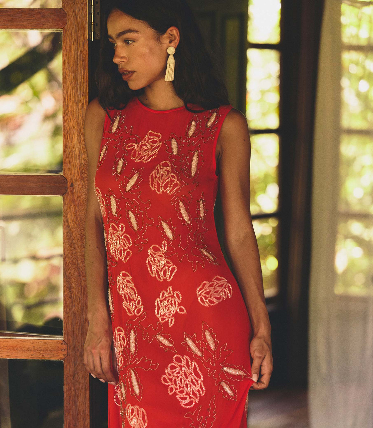 Chandra Dress in Orange Citrine, view 6