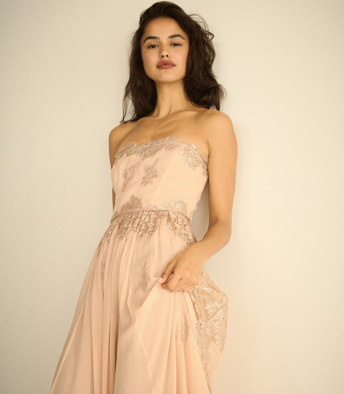 Charisse Dress in Shimmering Shell, view 4