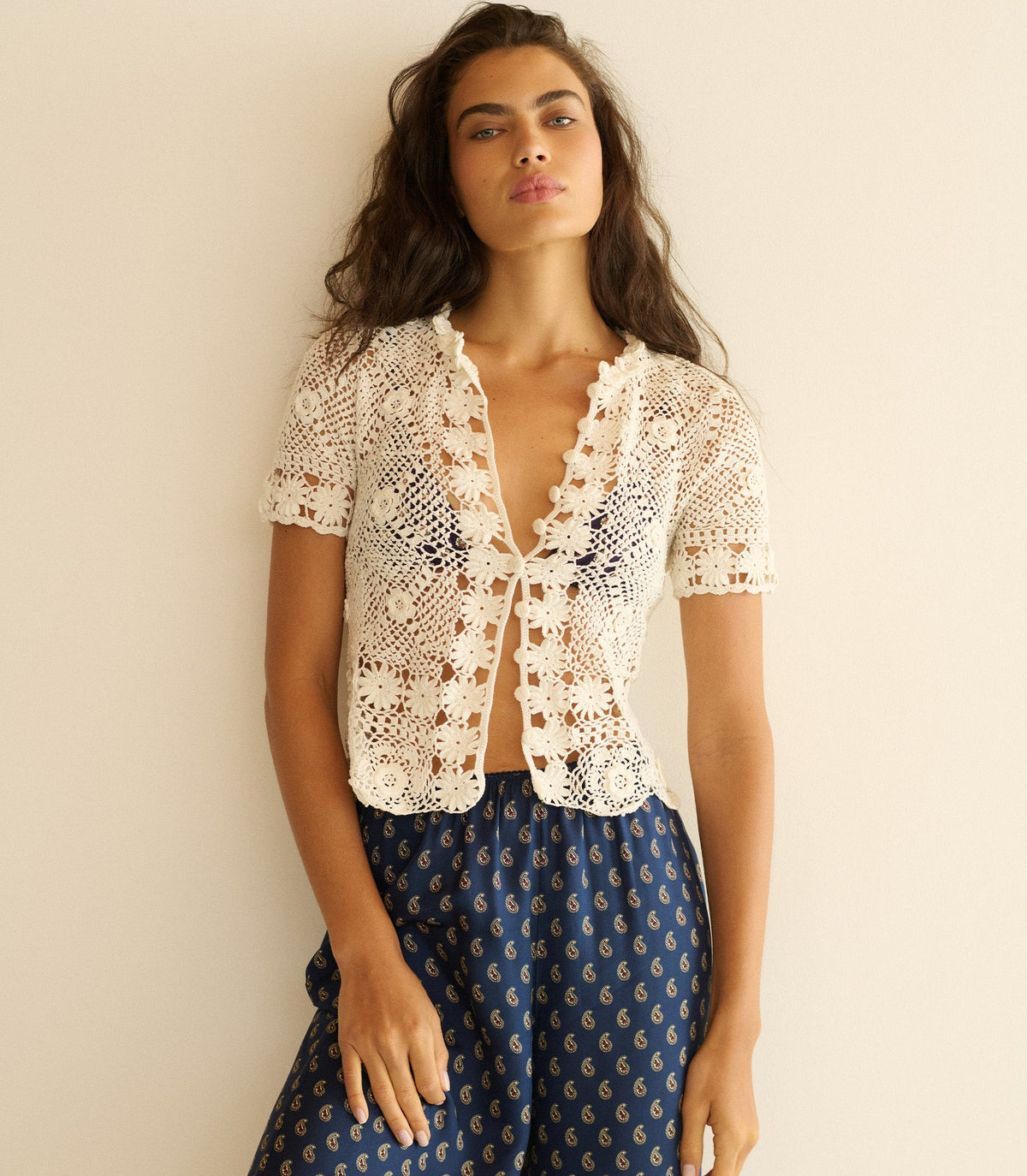 Chrysanthe Top in Pearl, view 4