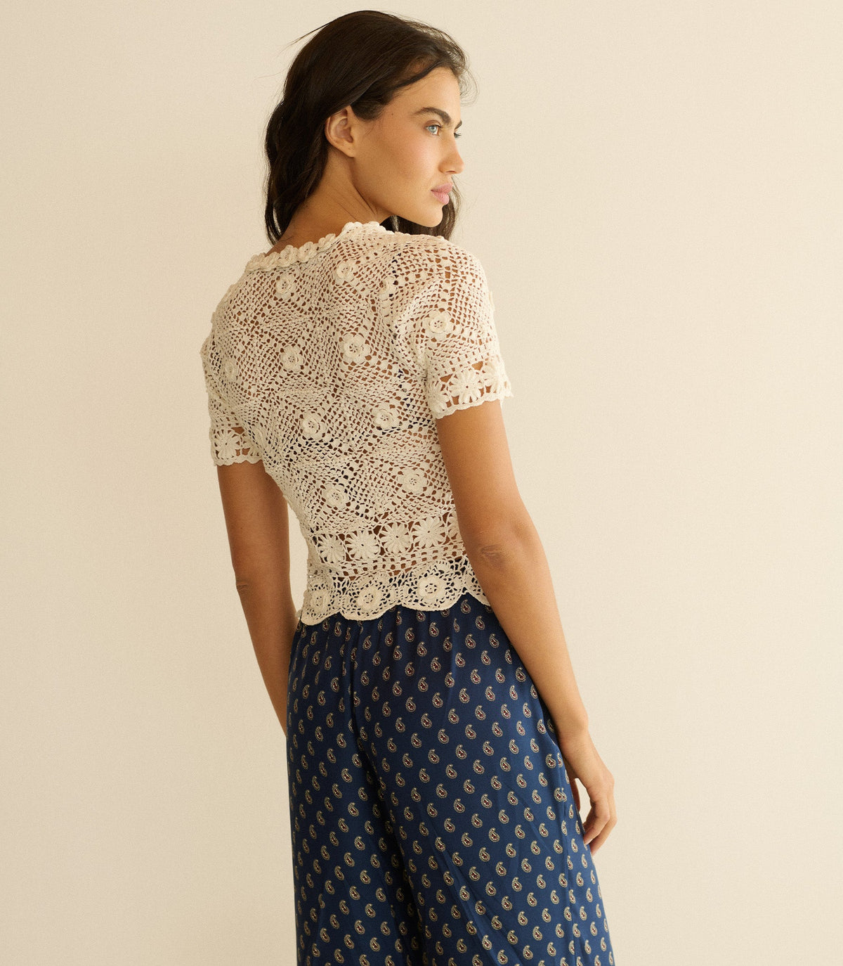 Chrysanthe Top in Pearl, view 6