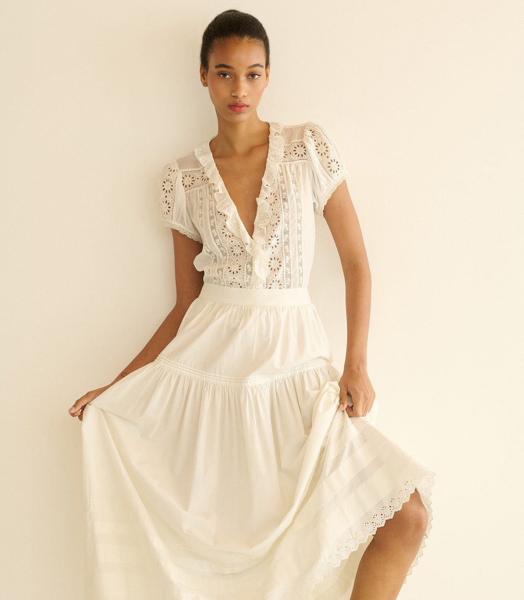 Clairette Top in Salt