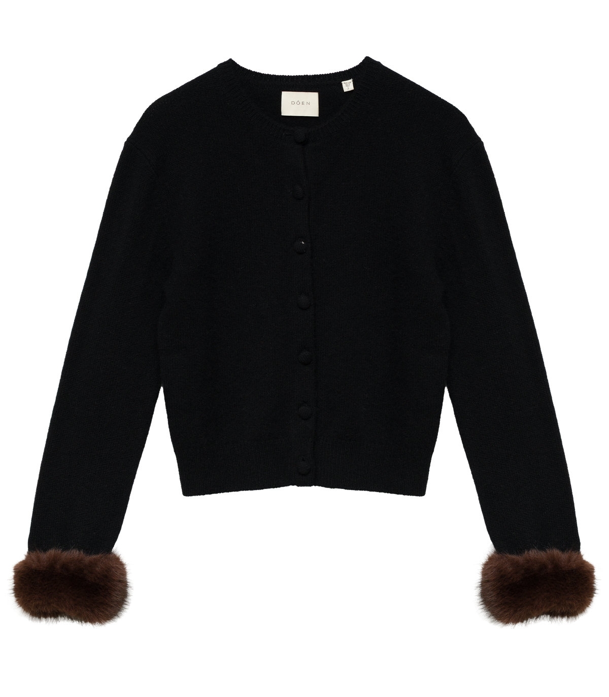 Clara Cashmere Cardigan in Black, view 6