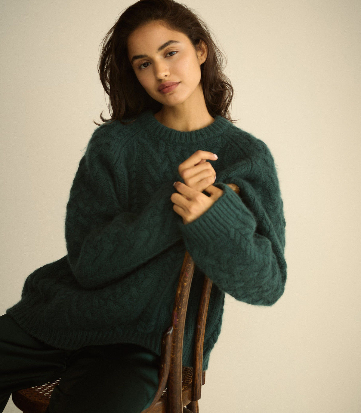Clarendon Sweater in Sea Cliff, view 4