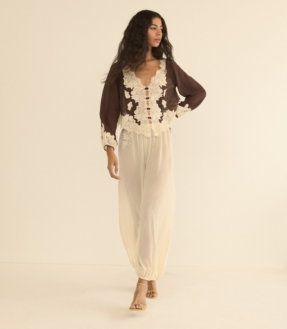 Clarimonde Top in Chicory Bark, view 3
