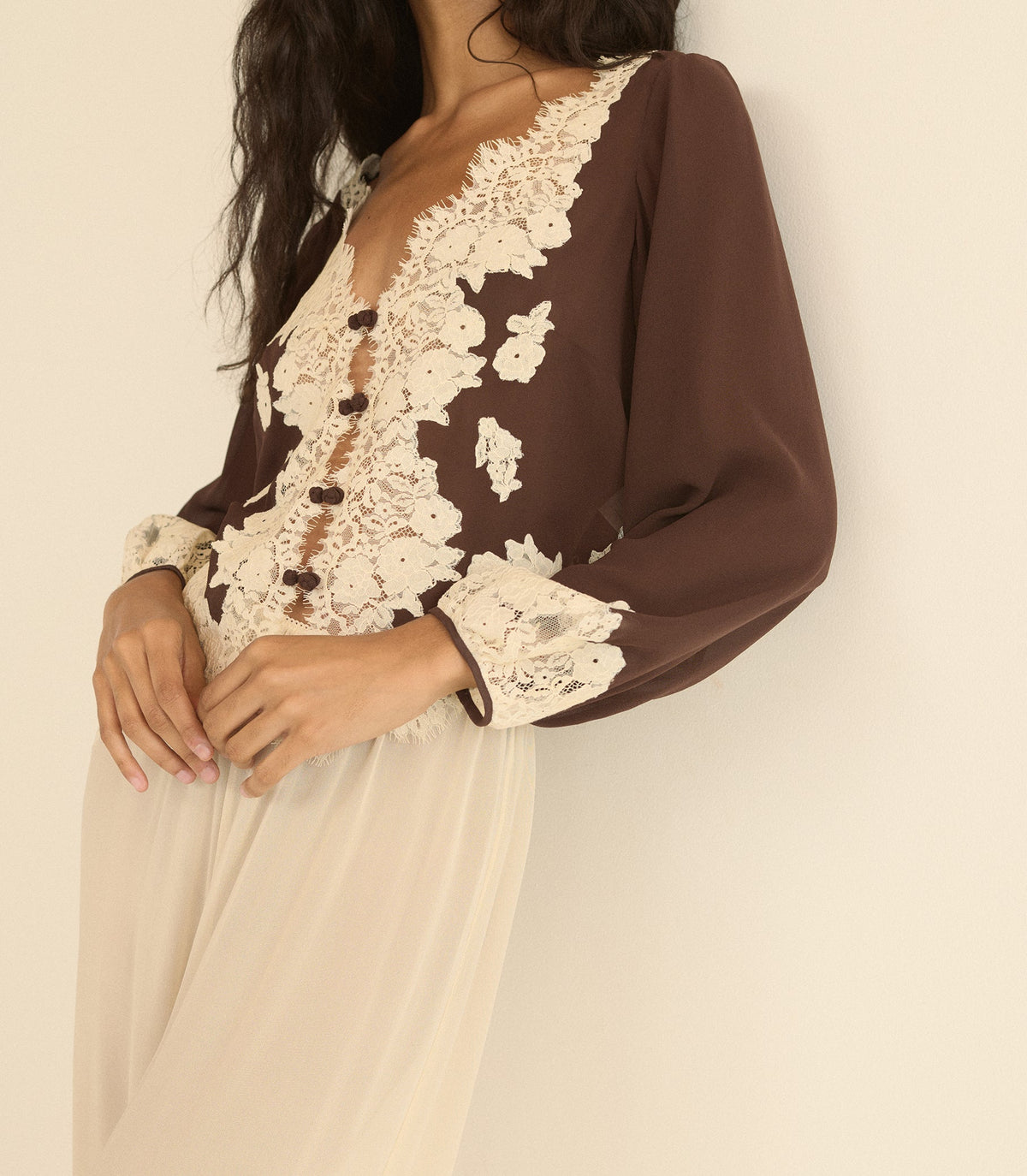 Clarimonde Top in Chicory Bark, view 4