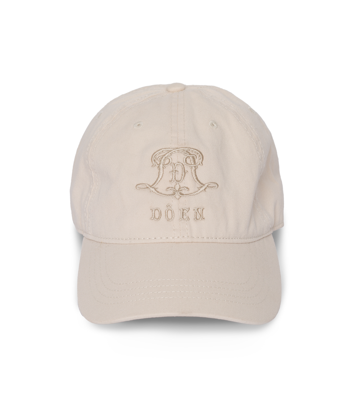 Claro Baseball Hat in Cream Cotton, view 3