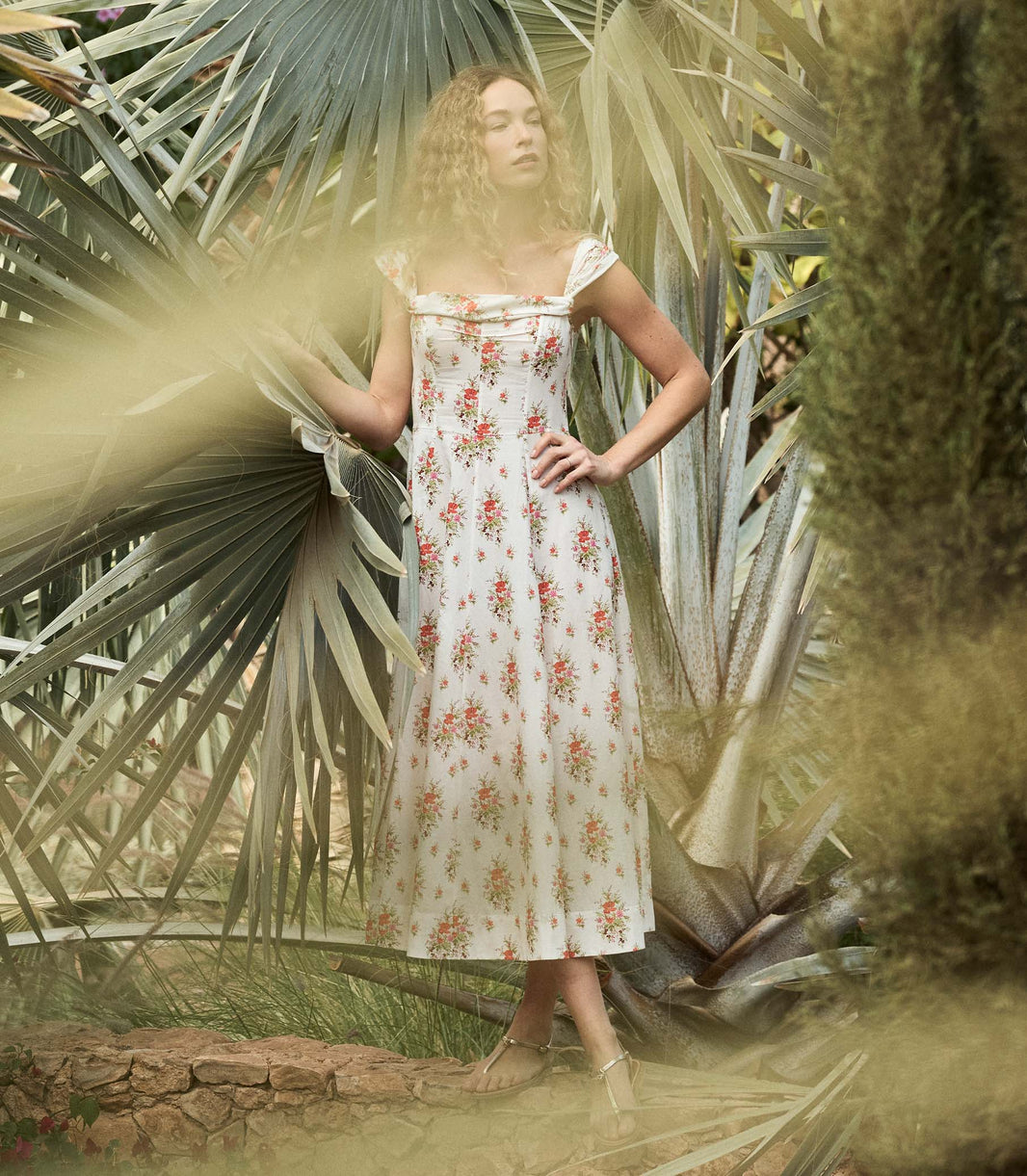 Clea Dress in Rose Petit Bouquet de Chamonix