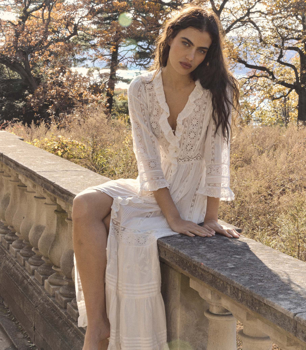 Clemencia Dress in Salt