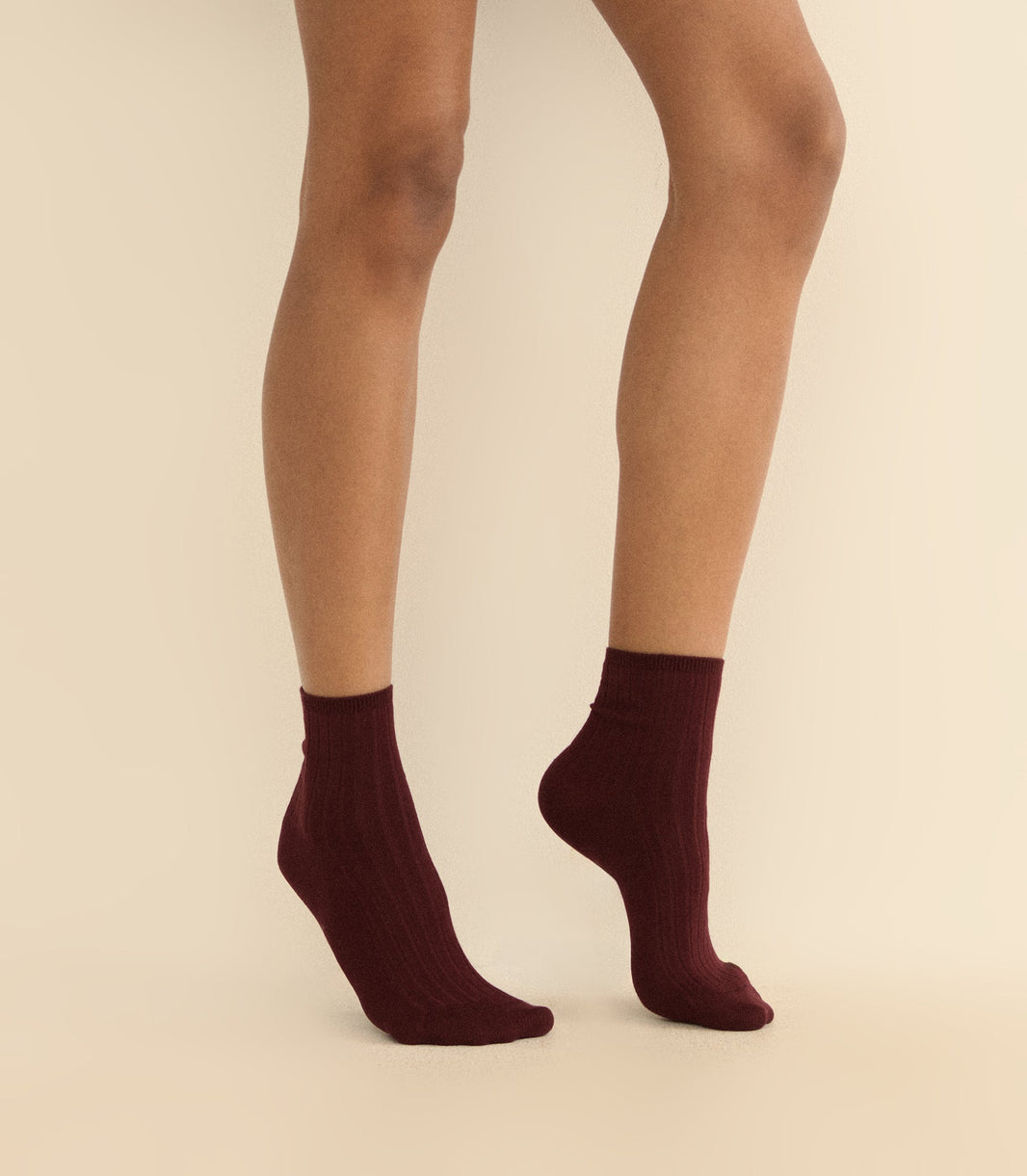 Collégien La Mini Ankle Sock in Bordeaux