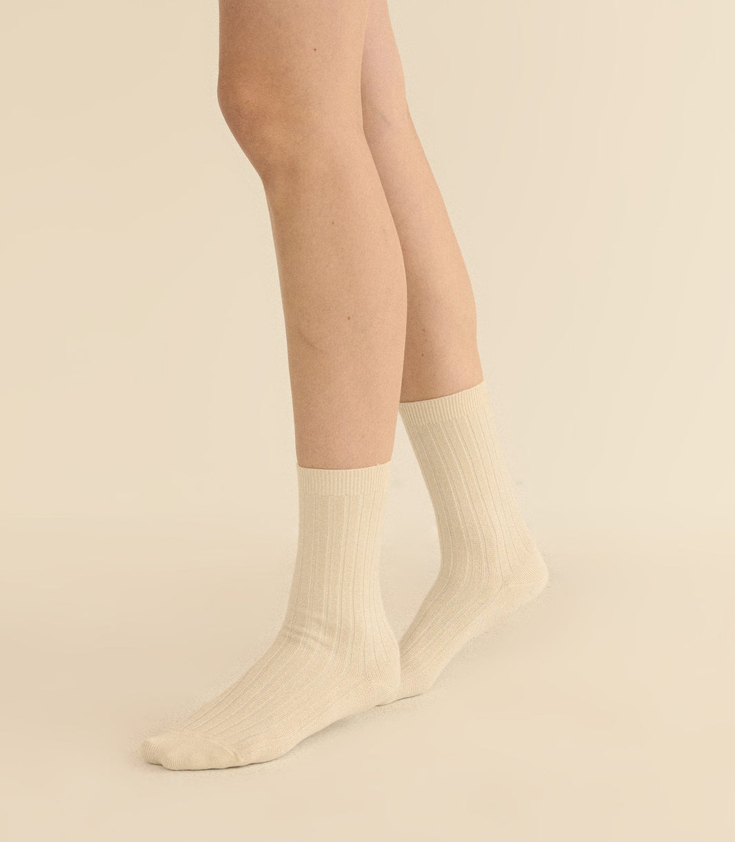 Collégien Victoire Glitter Crew Socks in Doux Angeuax