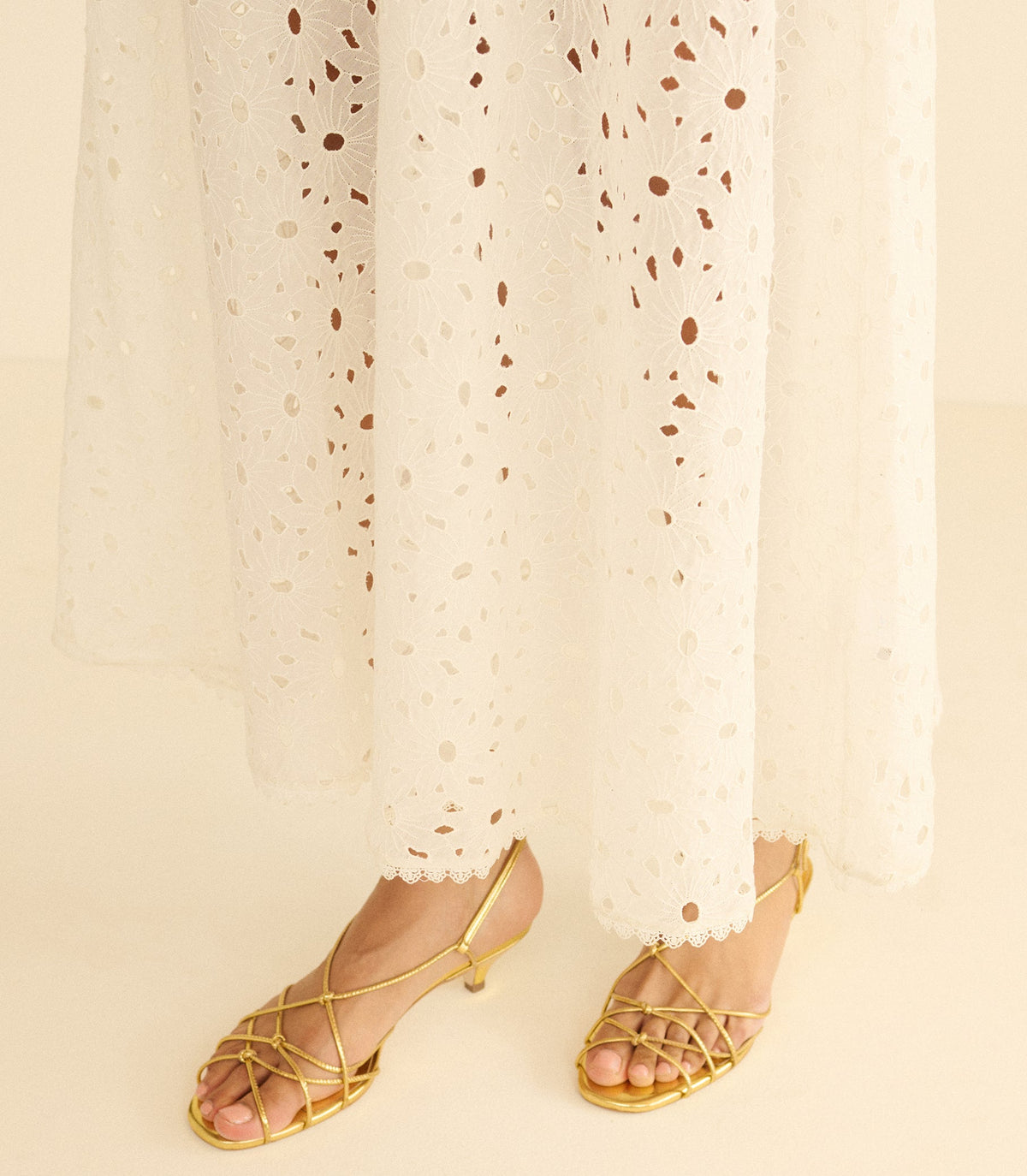Comporta Sandal in Brass Foil Leather