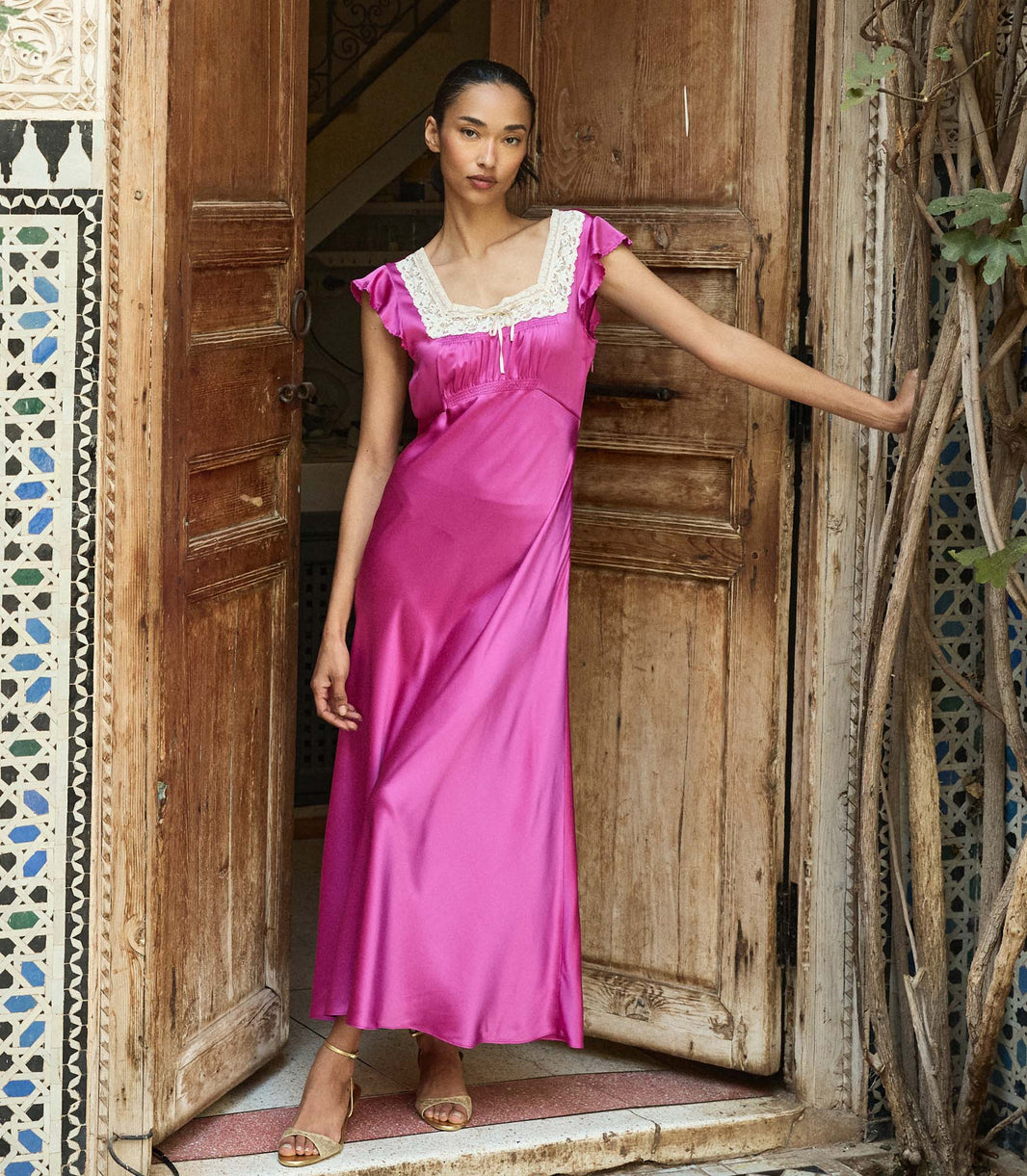 Corina Dress in Magenta