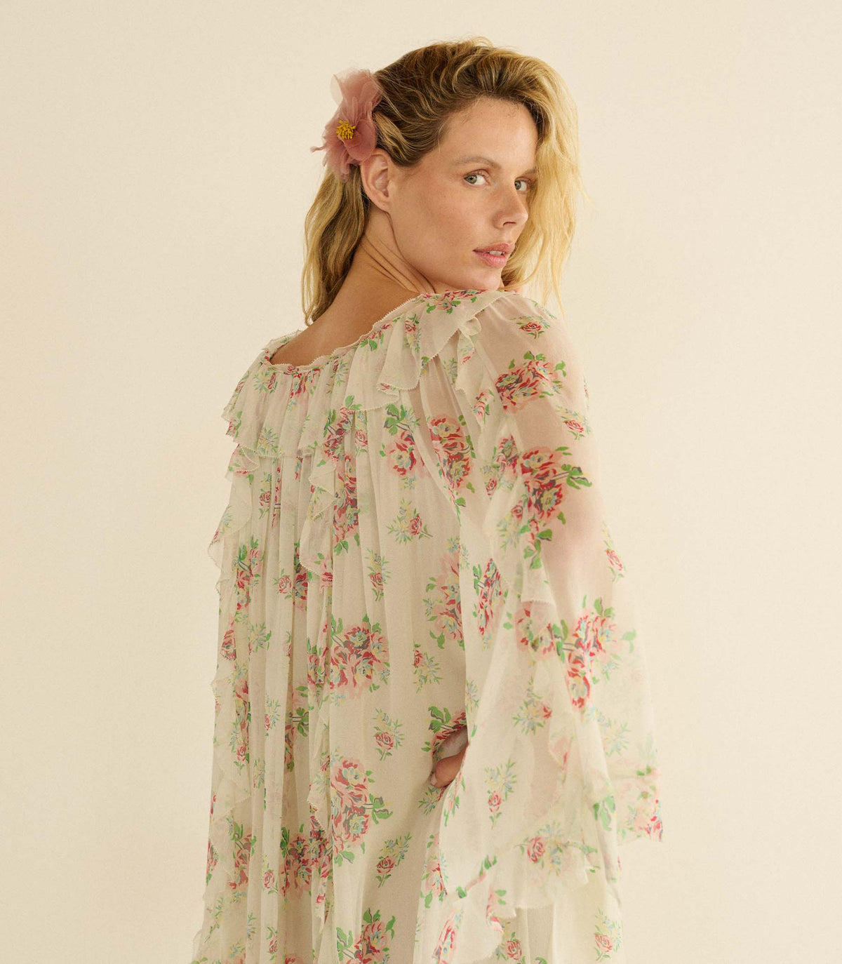 Dani Barrette in Apricot Organza, view 2