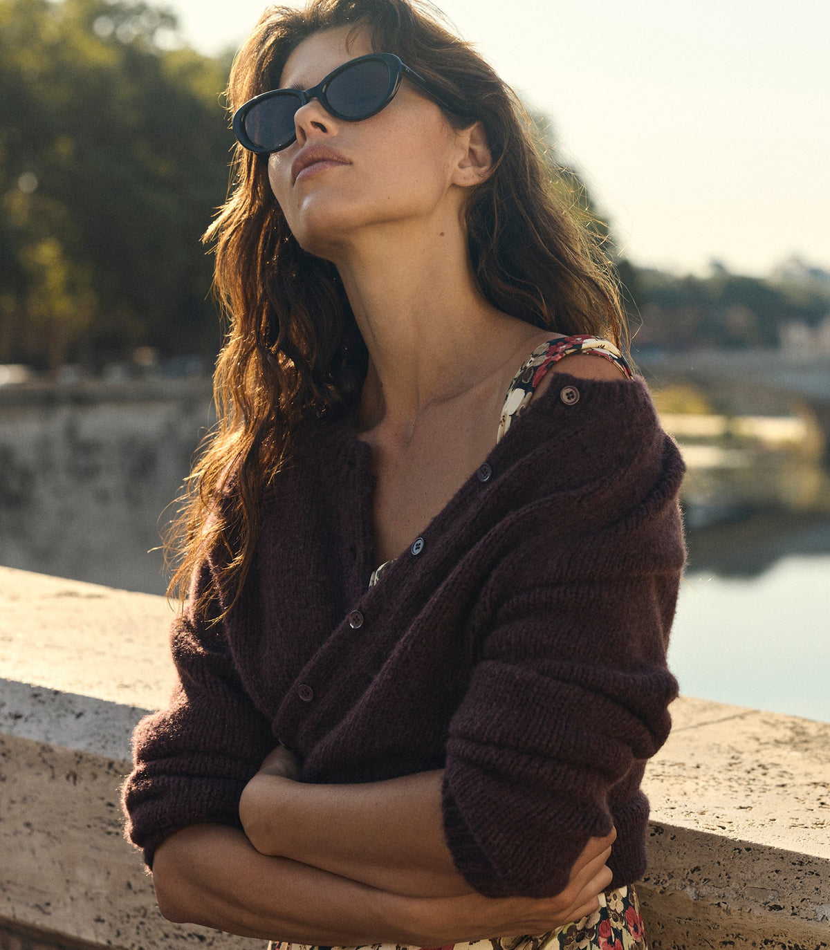Darcy Cardigan in Red Umber