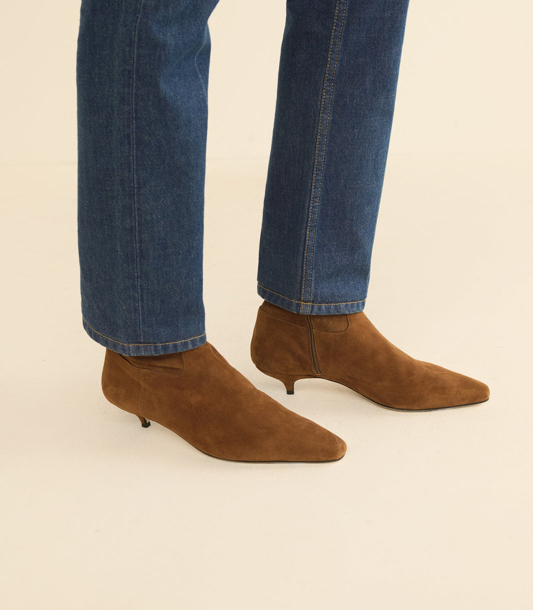 Devi Boot in Tortoise Stretch Suede