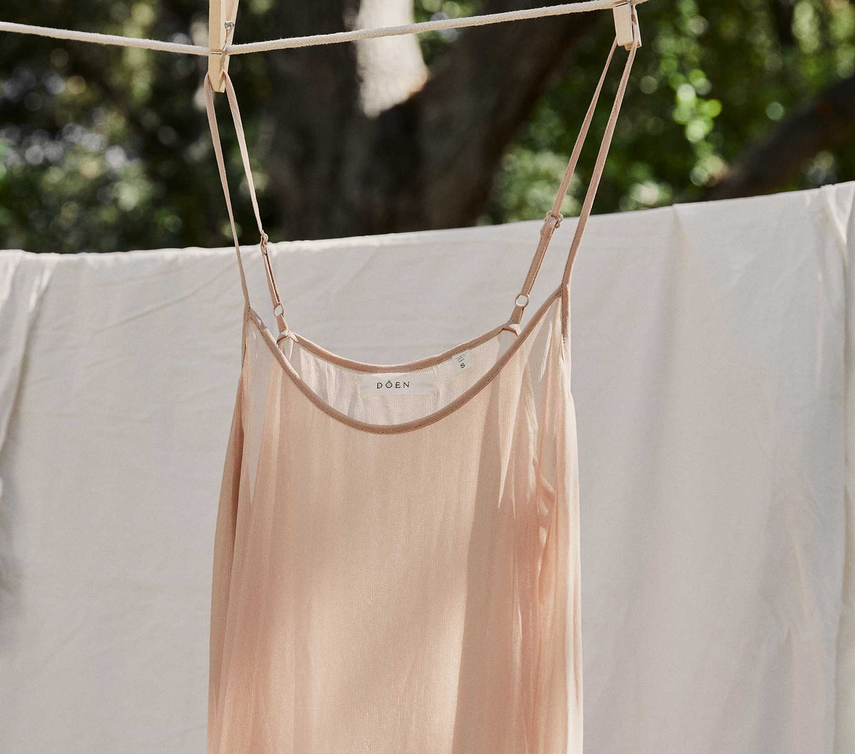 Long Scoop Neck Slip in Conch, view 2