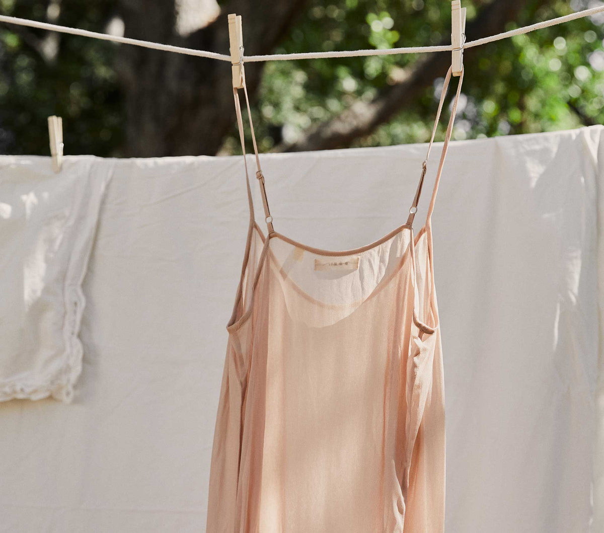 Long Scoop Neck Slip in Conch, view 4