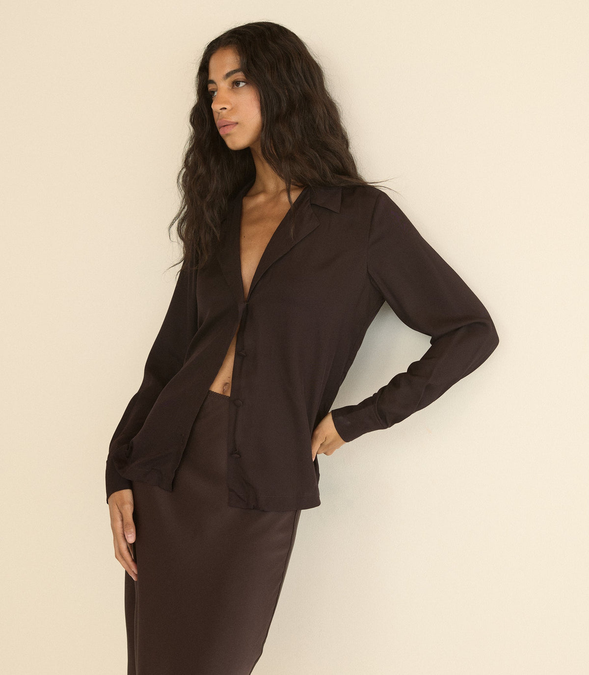 Dorsia Top in Equestrian Brown, view 5