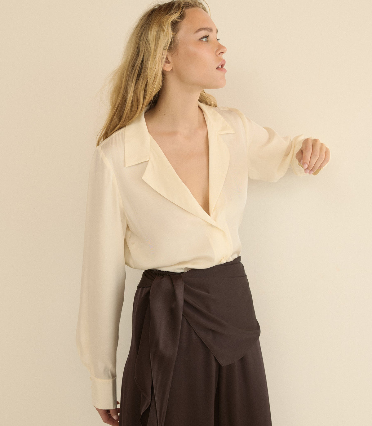 Lavona Scarf Pant in Equestrian Brown, view 10