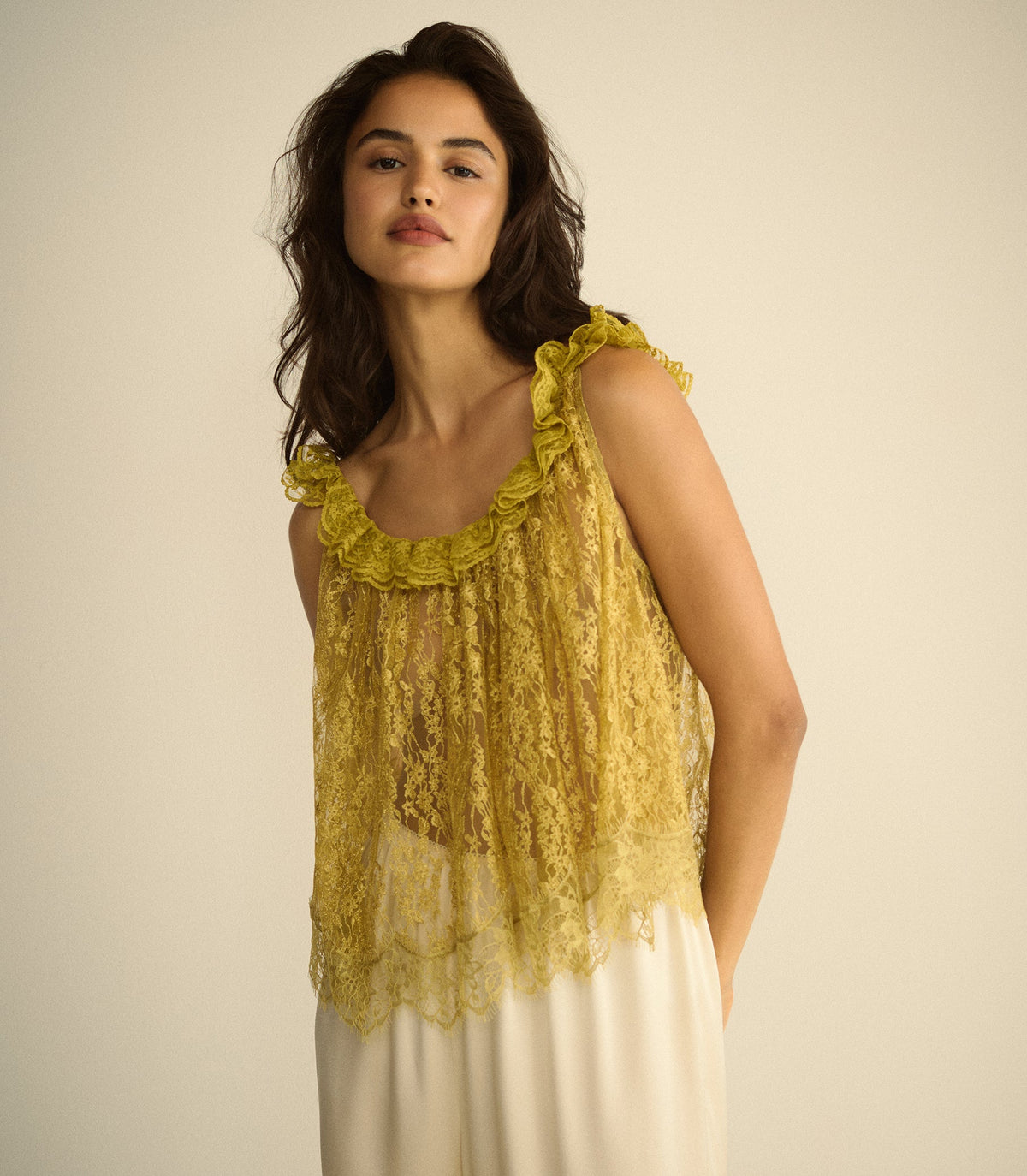 Elane Top in Antique Gold