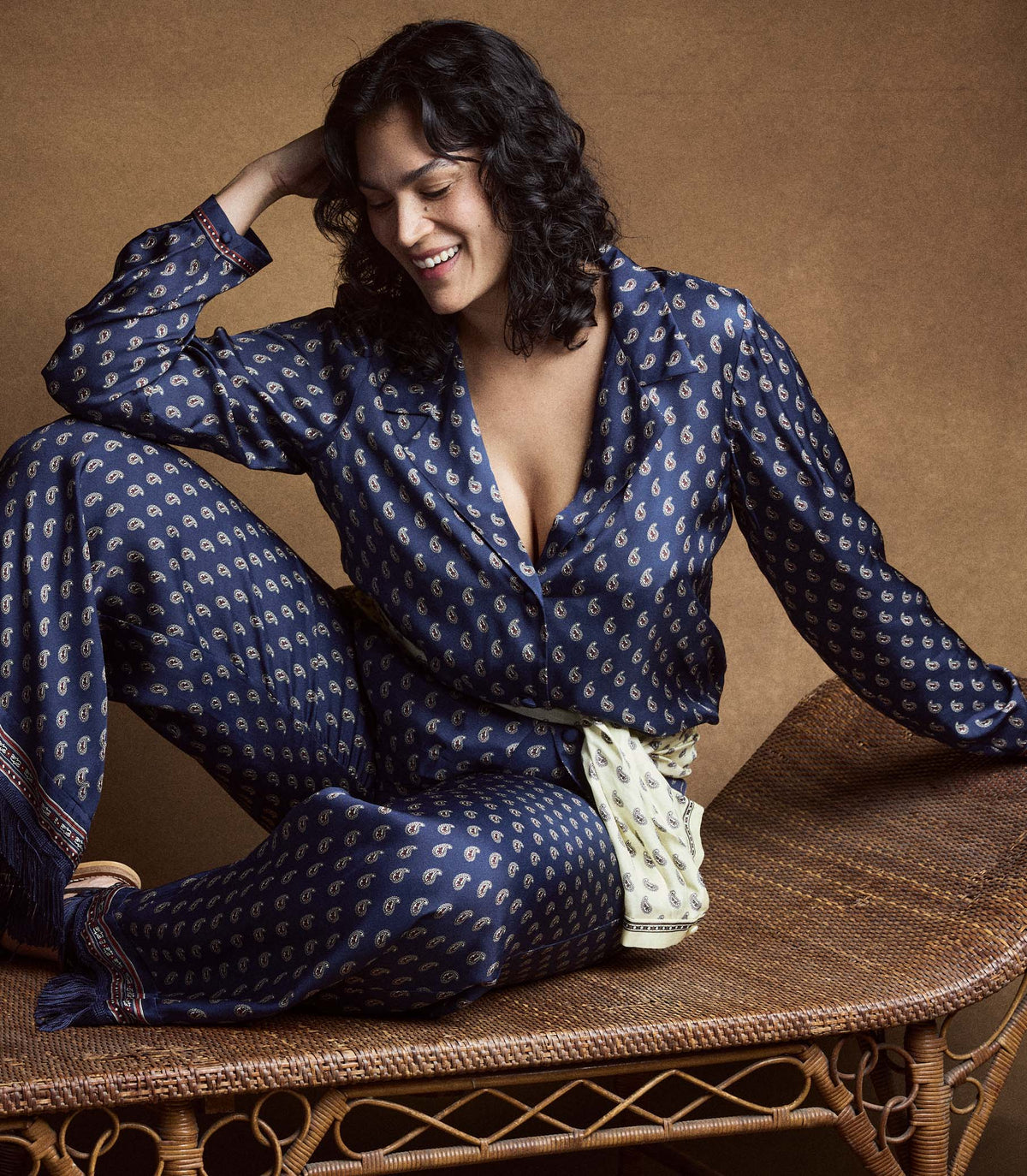 Elene Top in Bleu Taormina Paisley, view 7