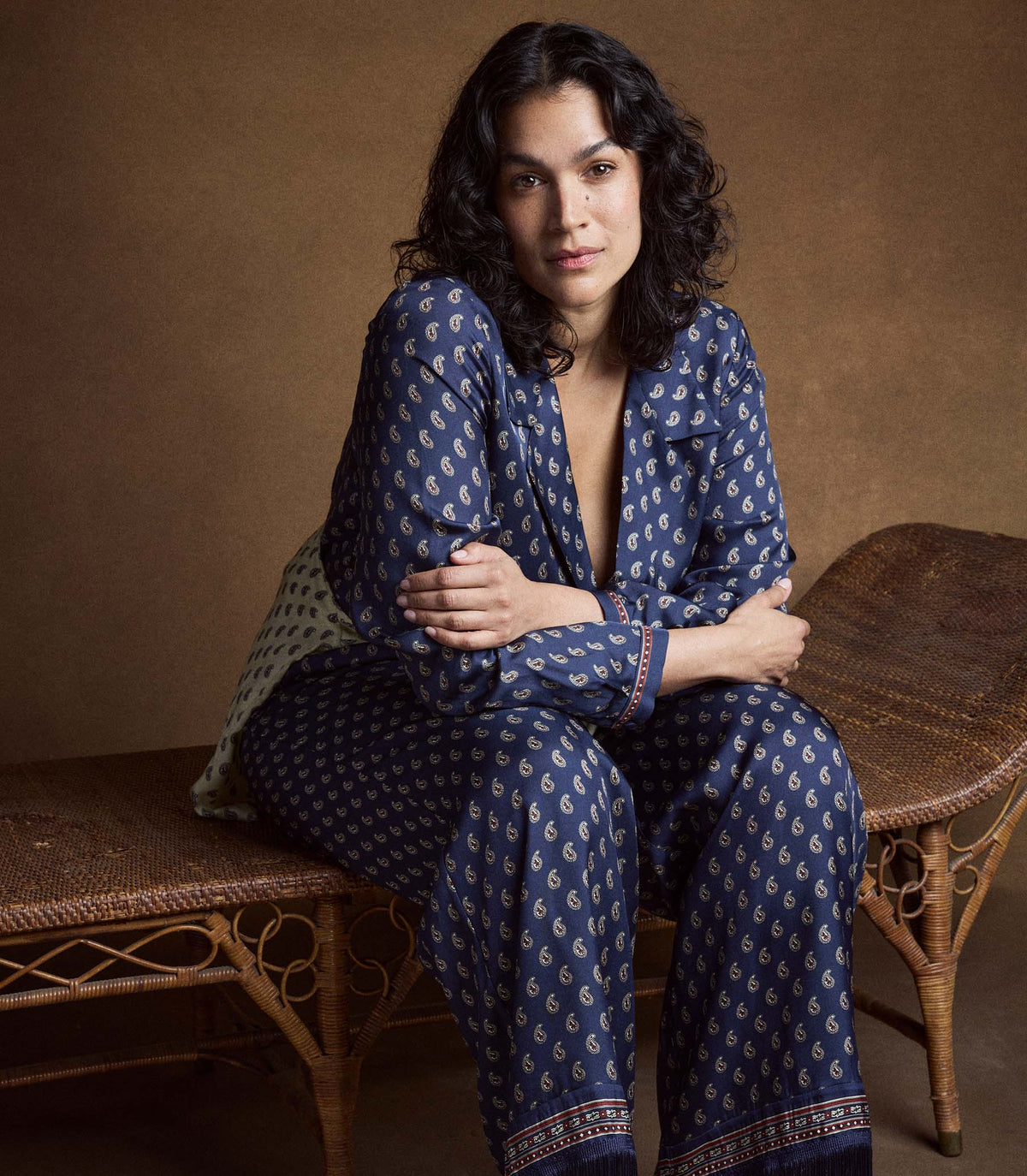 Elene Top in Bleu Taormina Paisley, view 8