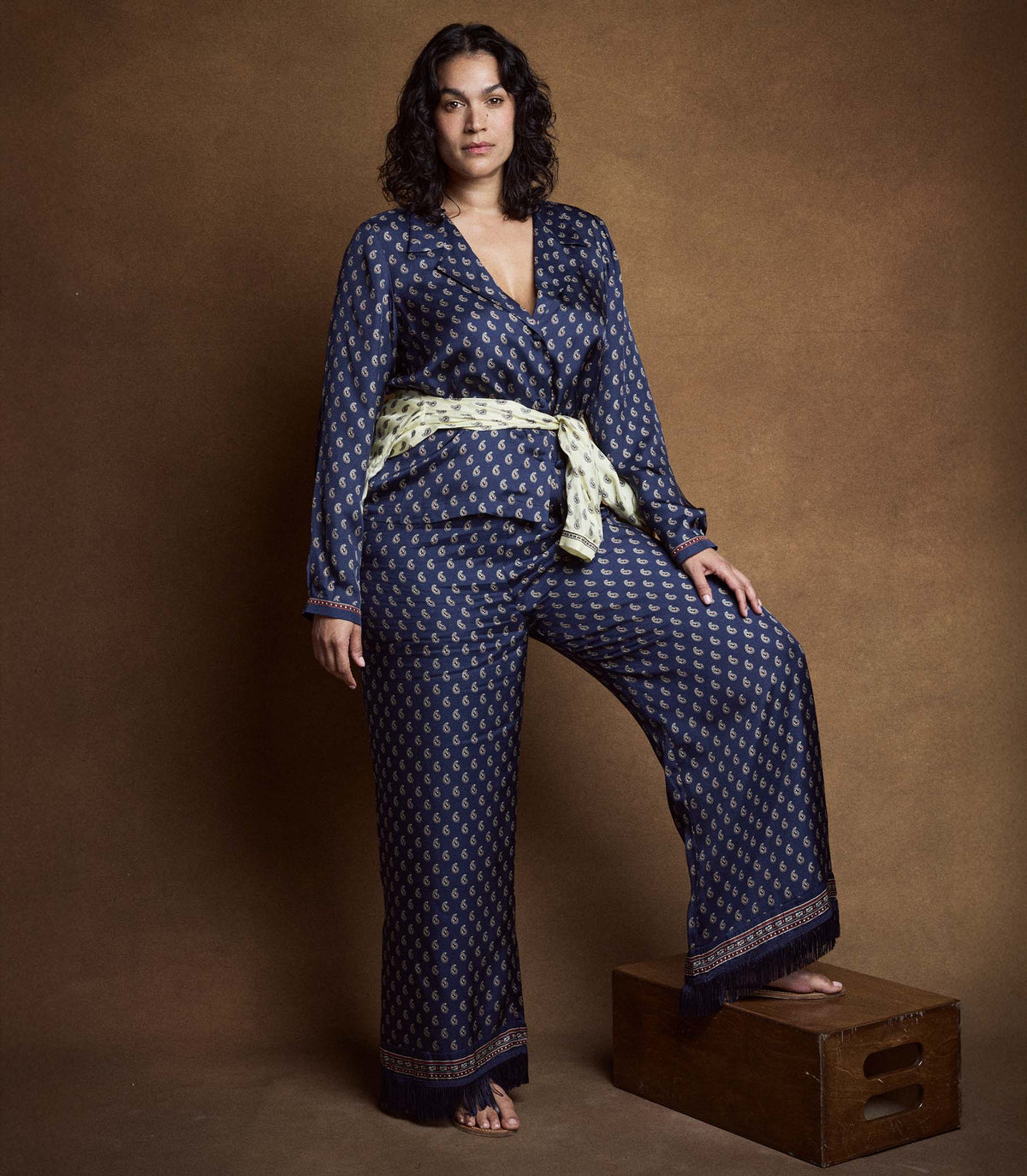 Elene Top in Bleu Taormina Paisley, view 9