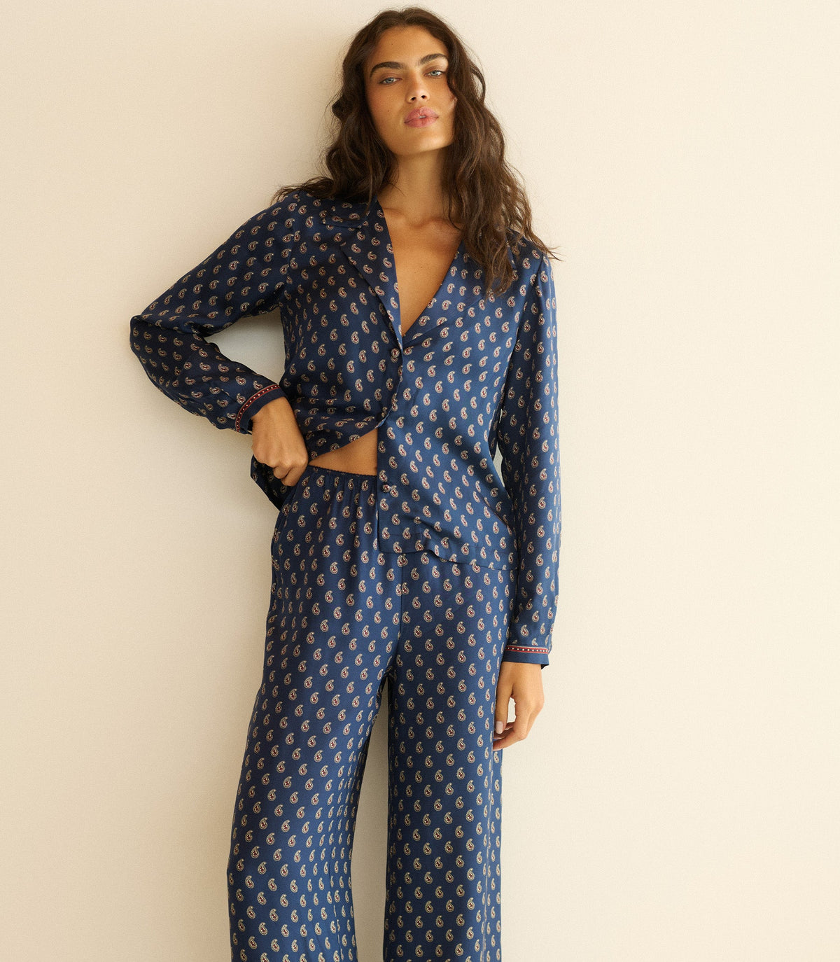 Elene Top in Bleu Taormina Paisley, view 2