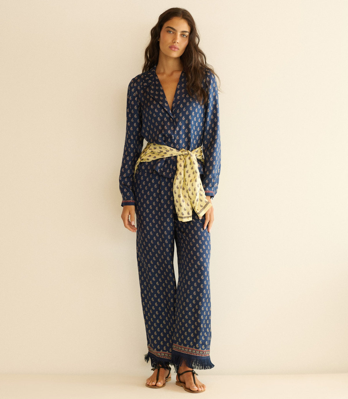 Elene Top in Bleu Taormina Paisley, view 4