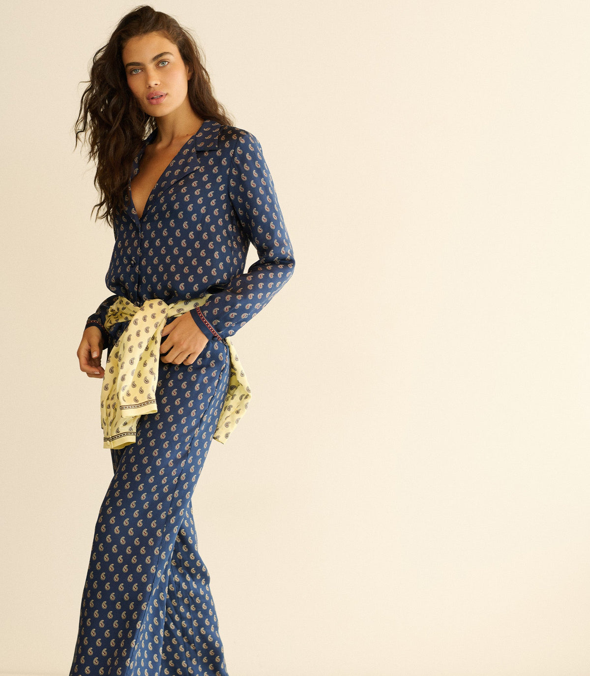 Elene Top in Bleu Taormina Paisley, view 3