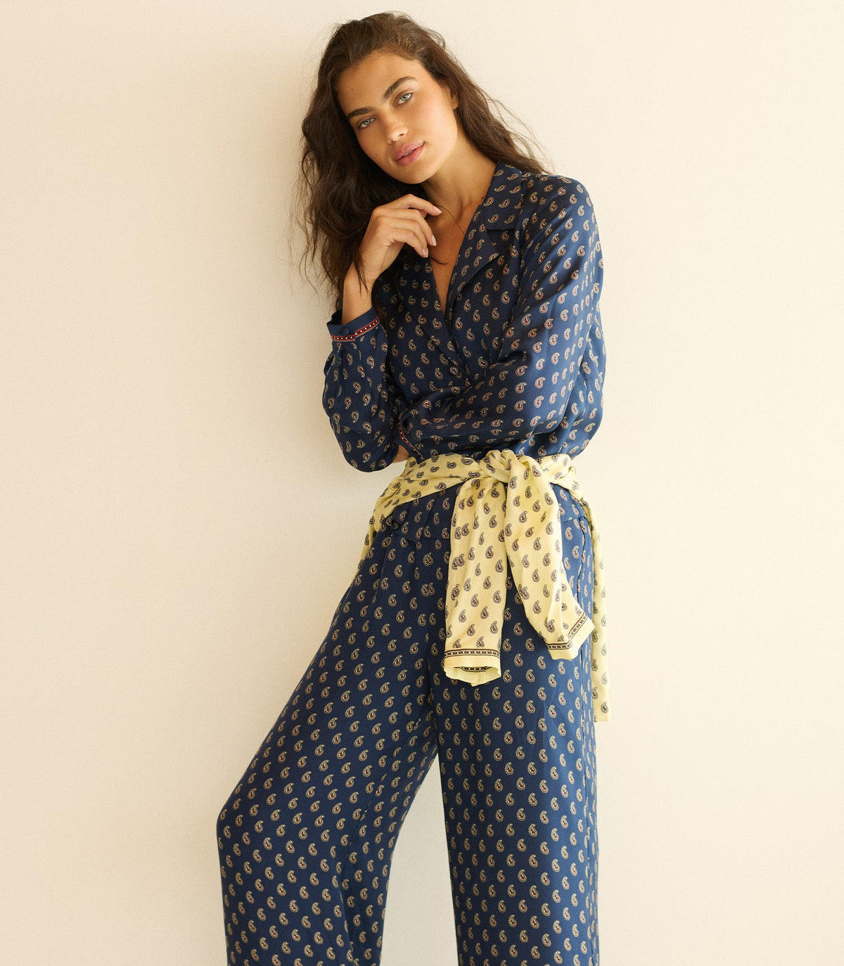Elene Top in Bleu Taormina Paisley, view 5