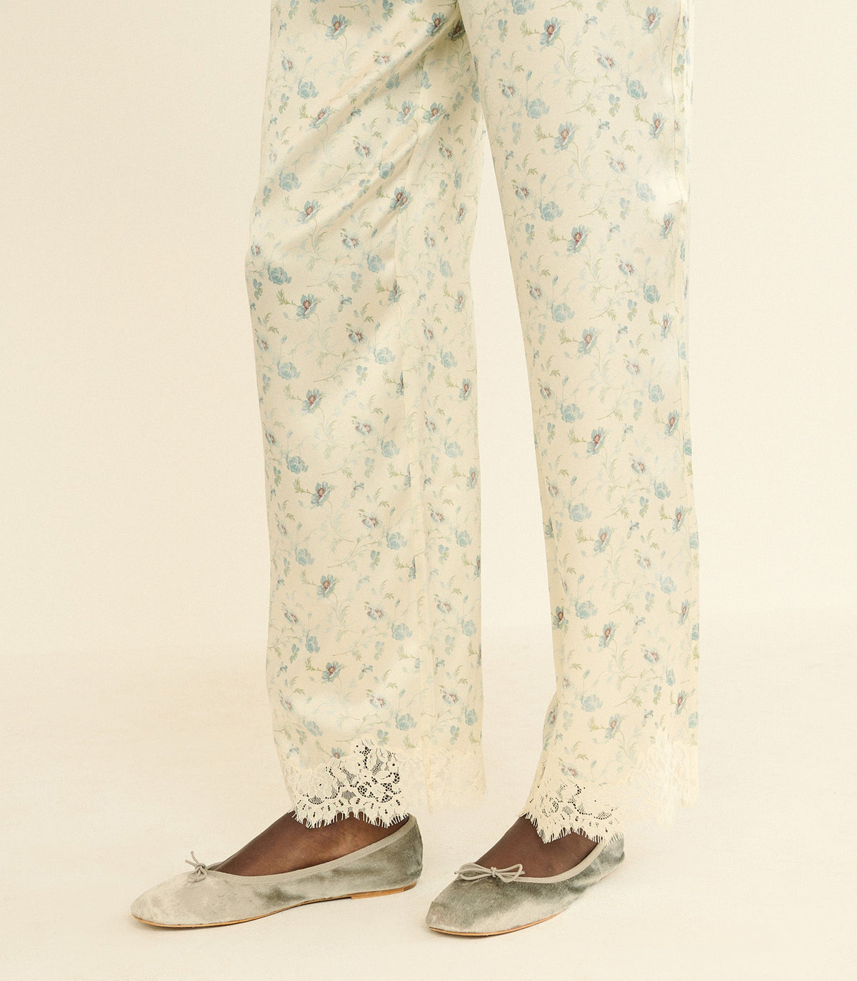 Eleni Mary Jane in Dove Panne Velvet, view 3