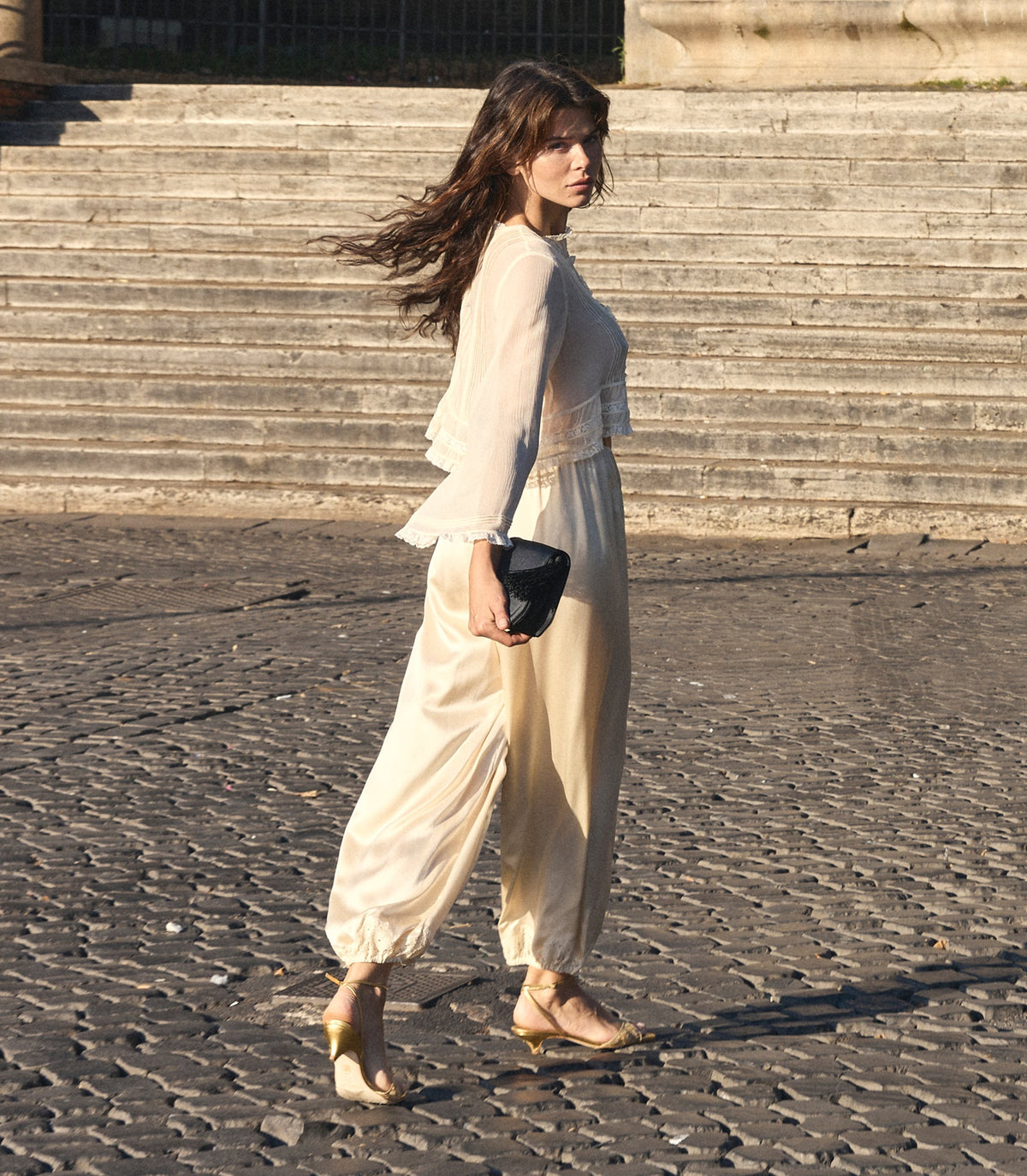 Elodine Top in Sea Salt, view 3