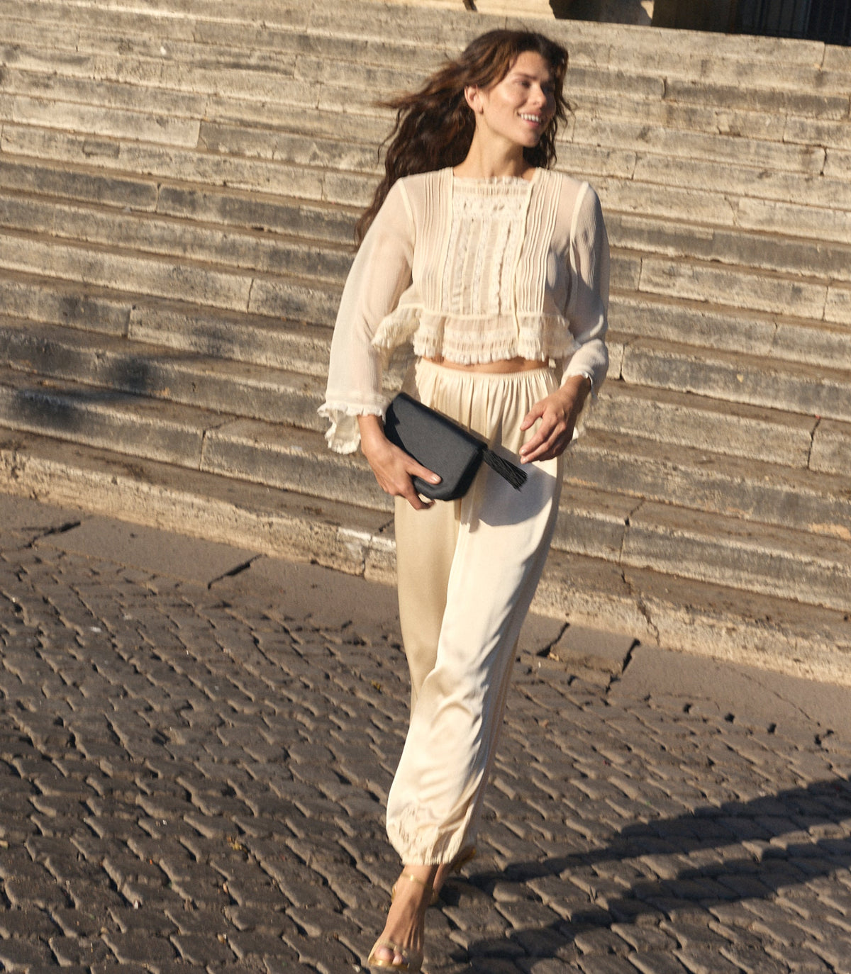 Elodine Top in Sea Salt, view 2