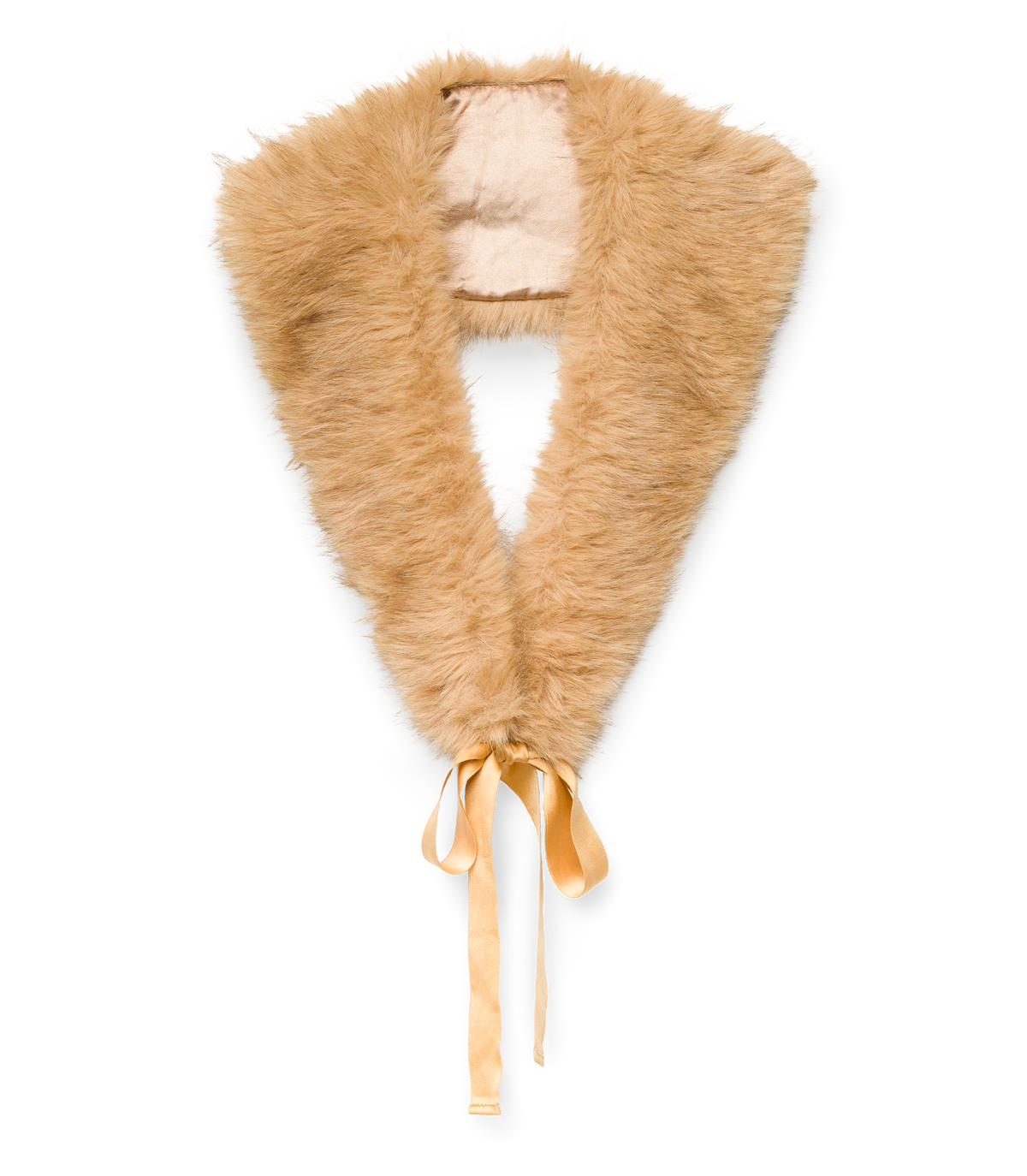 Elouane Collar in Honey Brown Faux Fur, view 3