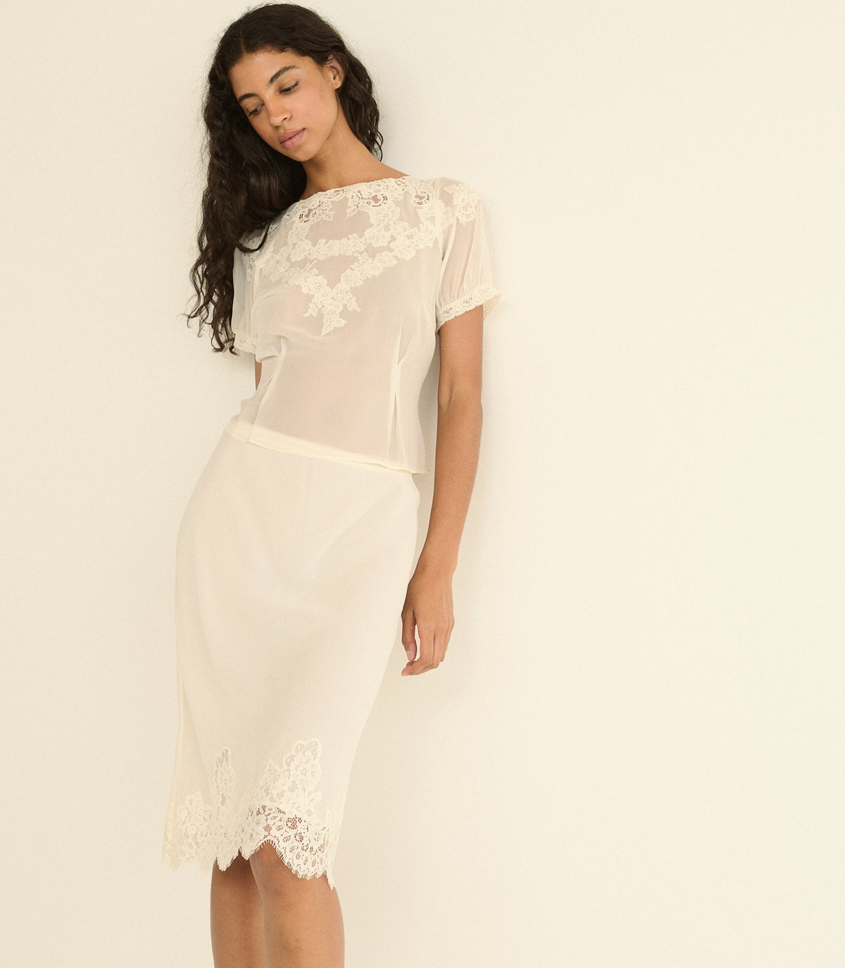 Elowette Skirt in Sea Salt, view 3