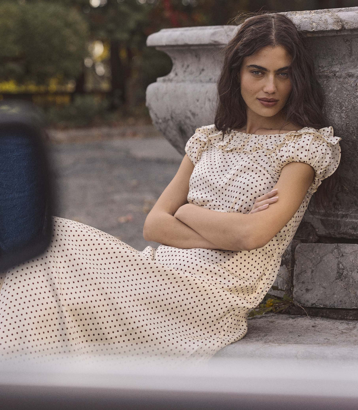 Emerence Dress in Crème Portia Dot