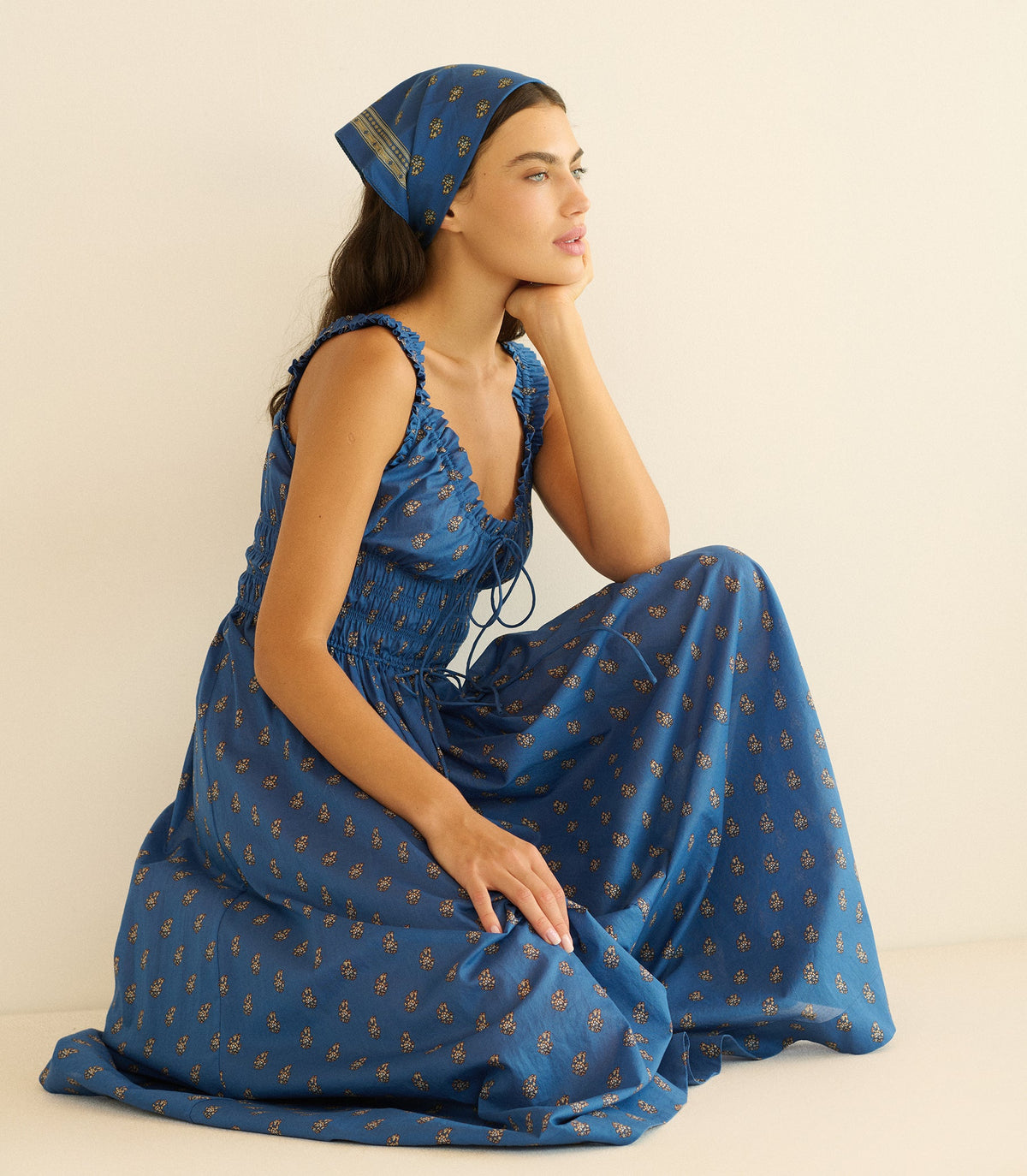 Petit Penny Bandana in Eartha Paisley