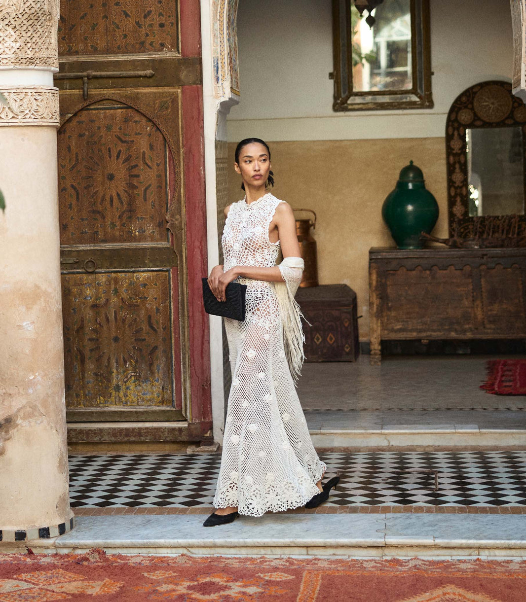 Evangeline Dress in Pearl