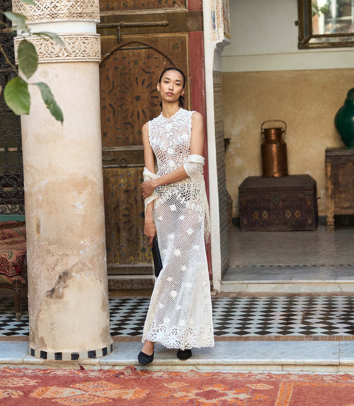 Evangeline Dress in Pearl, view 2