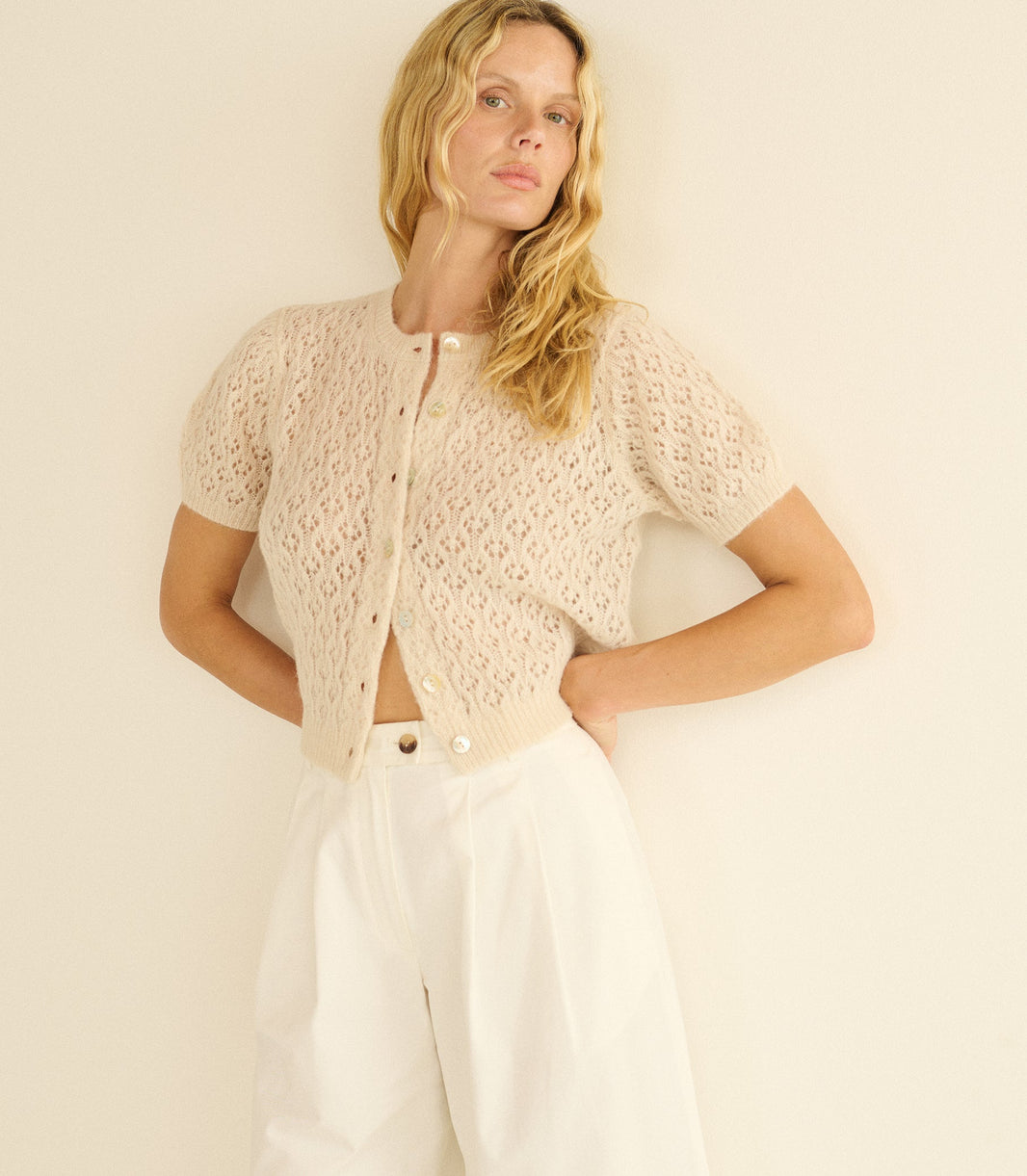 Evelyn Cardigan in Heather Dogwood