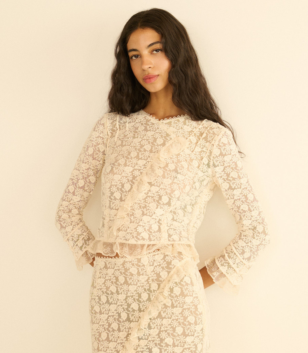 Fayette Top in Soft Camellia, view 2
