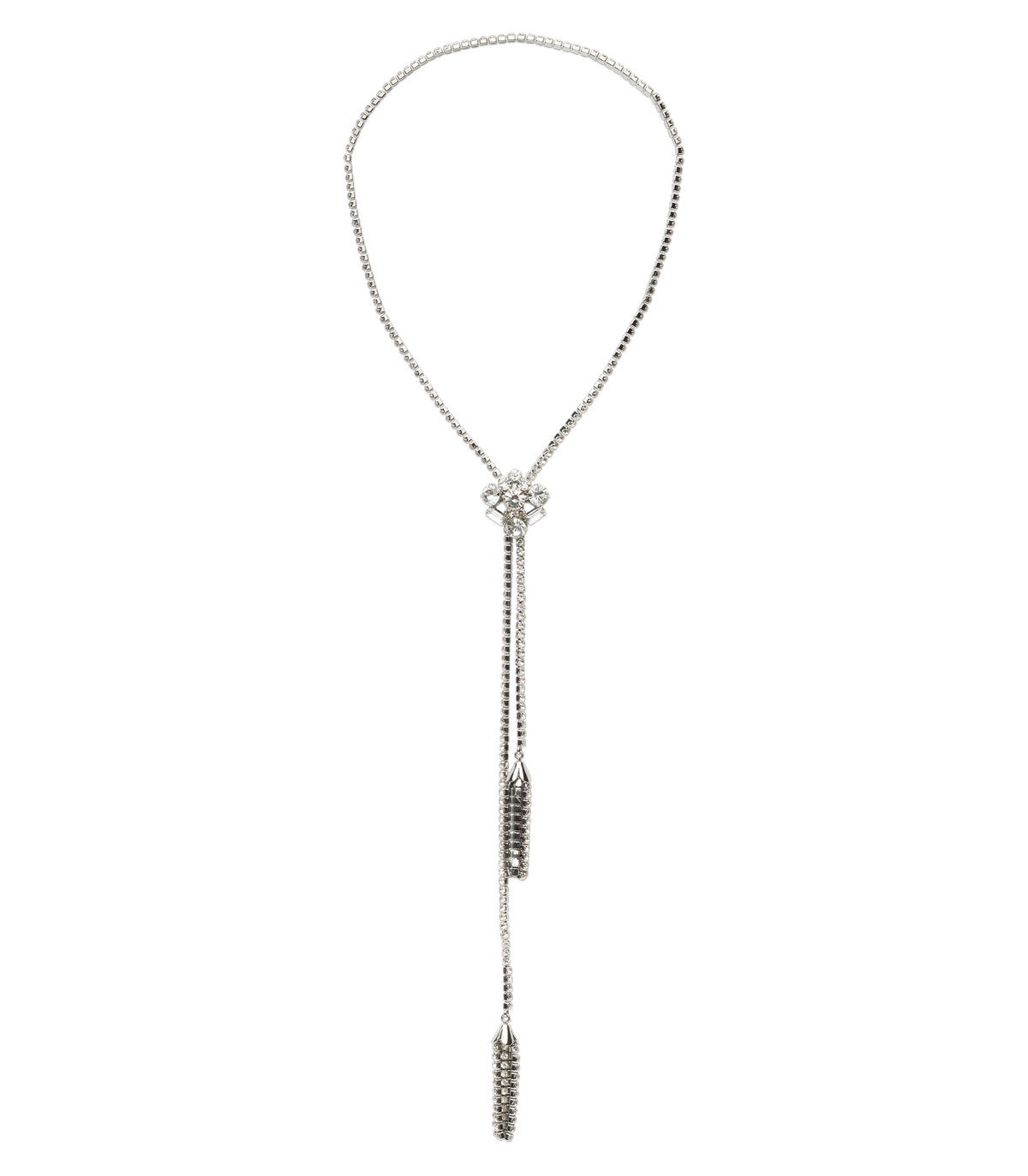 Faza Necklace in Crystal, view 4