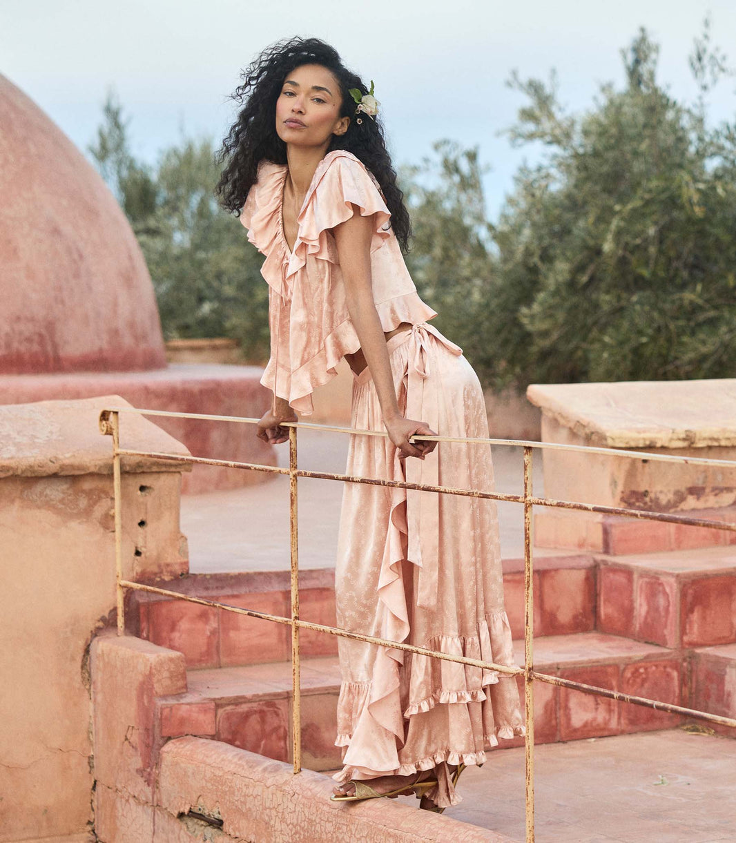 Fiorenza Skirt in Peach Sorbet