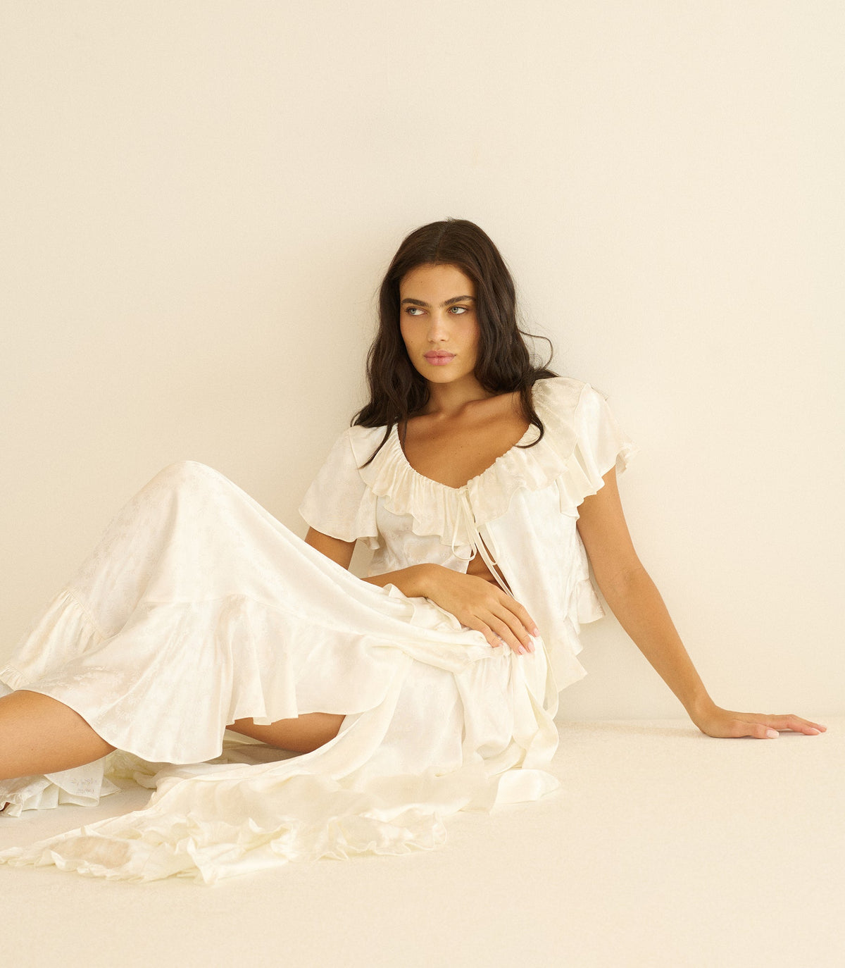 Fiorenza Skirt in Salt, view 6