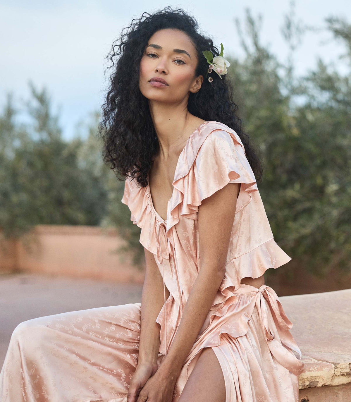 Floriette Top in Peach Sorbet, view 4