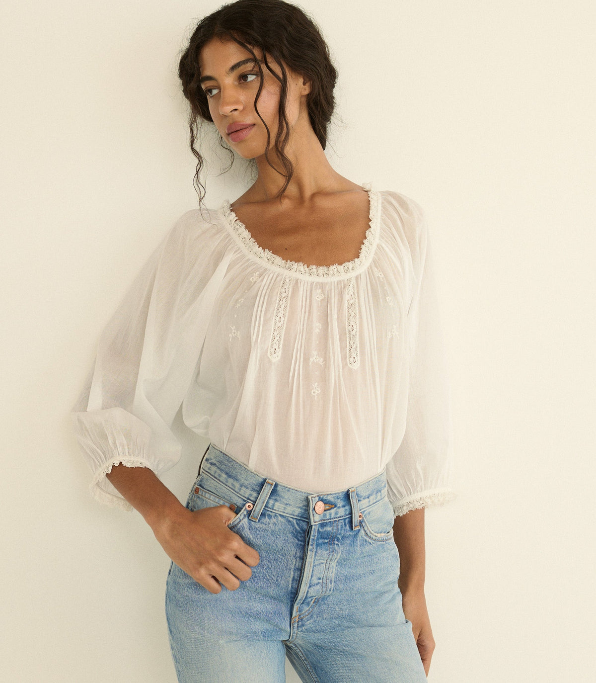 Florine Top in Salt, view 2